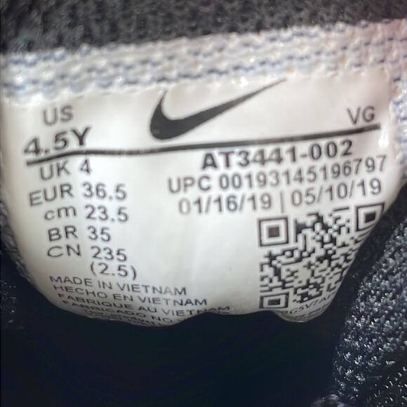 Nike Force Air Trout 6 Pro AT3441-002 Baseball Shoes 4.5 Unisex EUC Black White - Picture 11 of 11